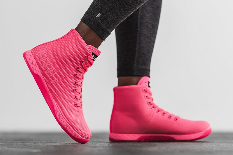 Women's Nobull High-Top Neon Trainers Pink | SG M3037Q